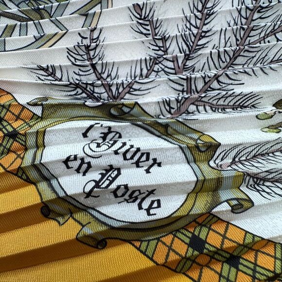 Hermes Silk Pleated Scarf - Picture 3 of 5